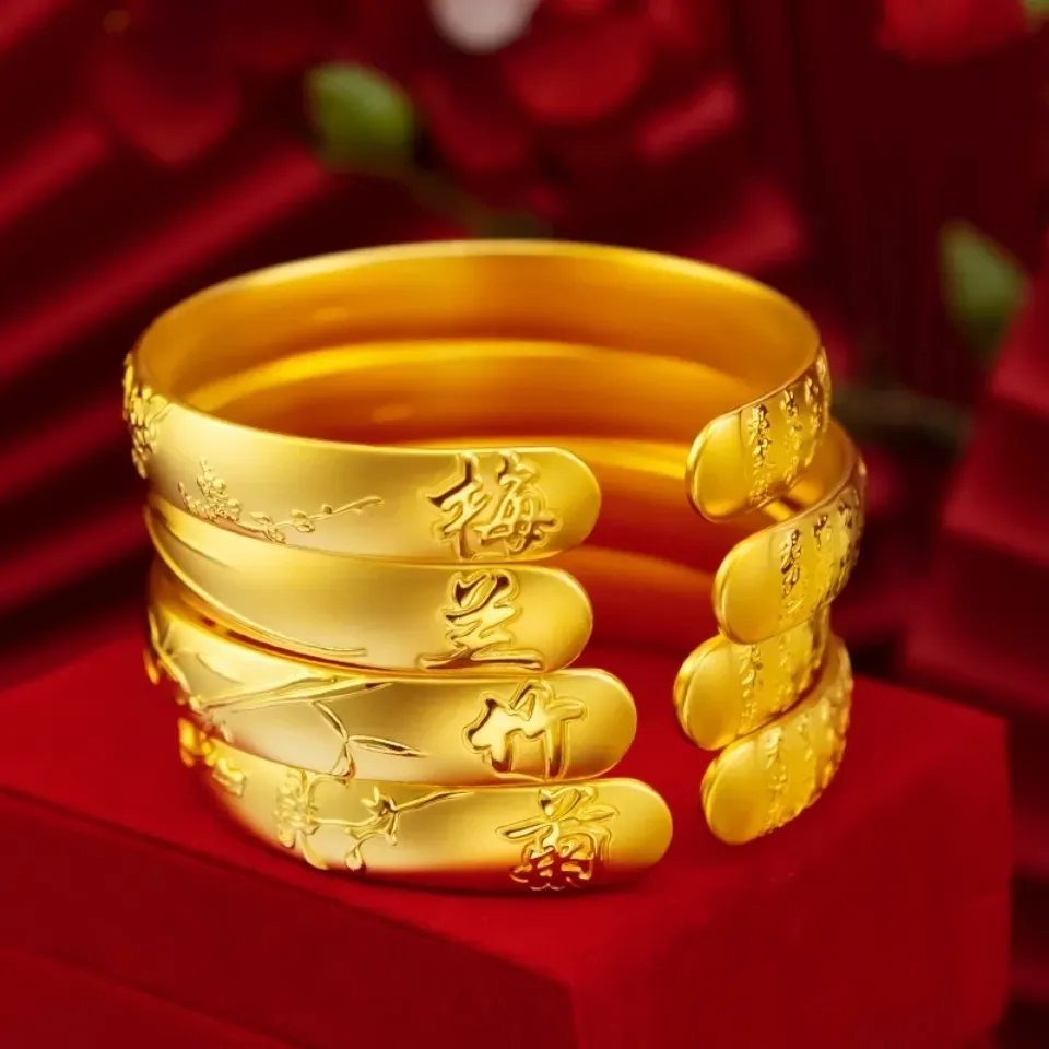 黄金手镯花纹含义大全图片