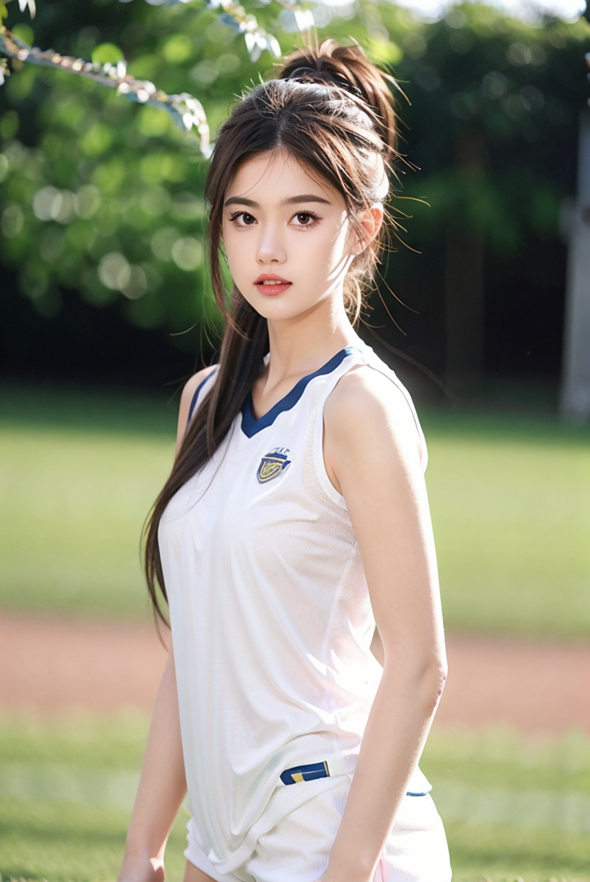 气质性感美女运动装户外摄影写真图片#美女# #养眼美女# #足球宝贝