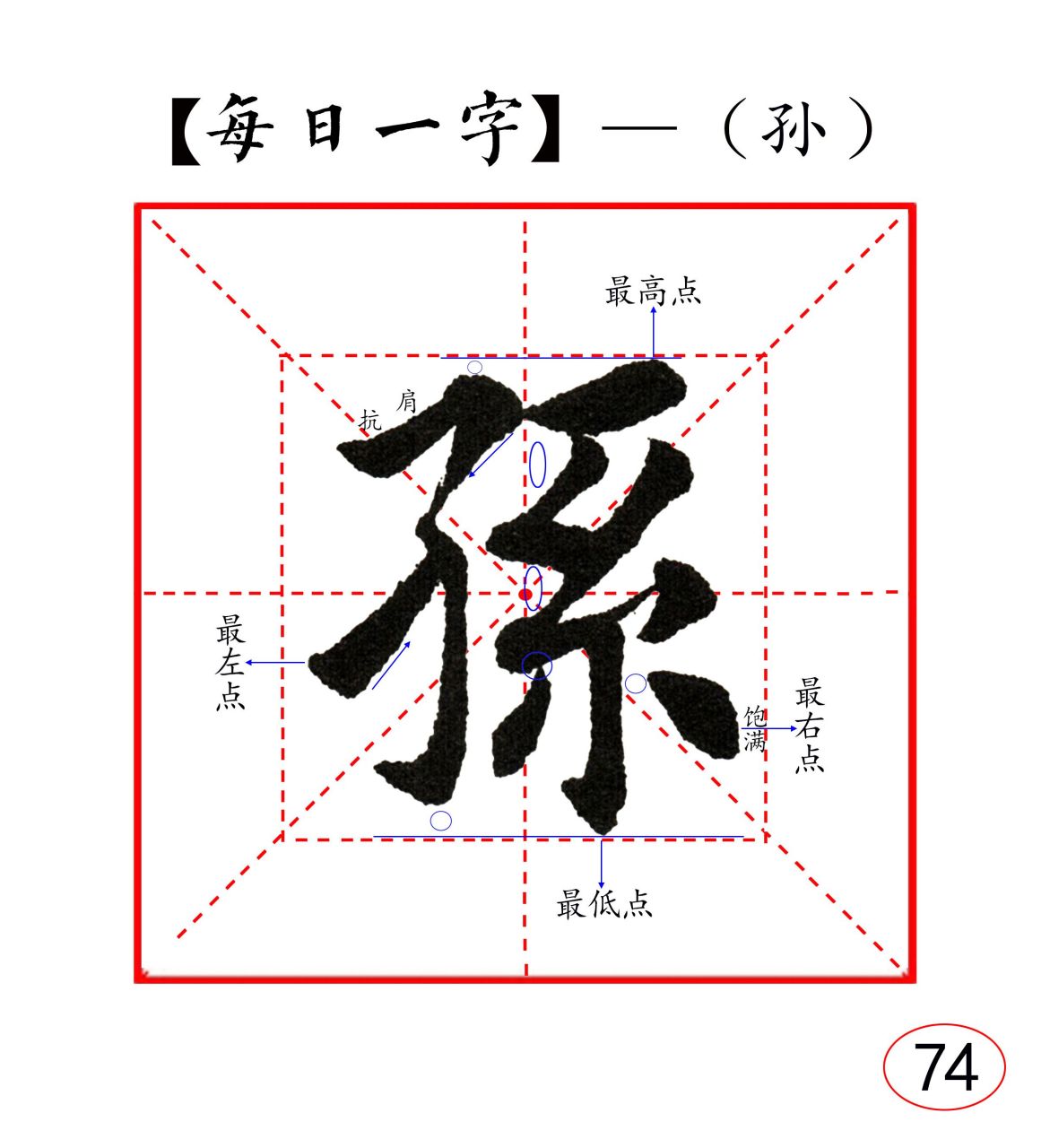 《每日一字》第74字是"孙"字