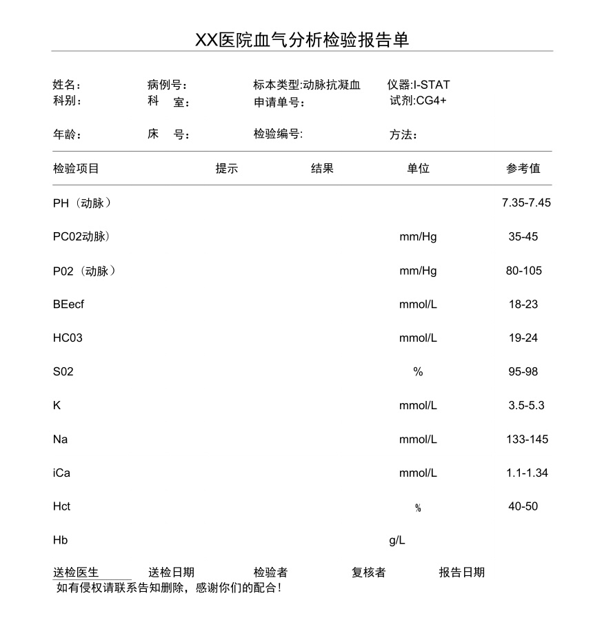 血气分析结果图片