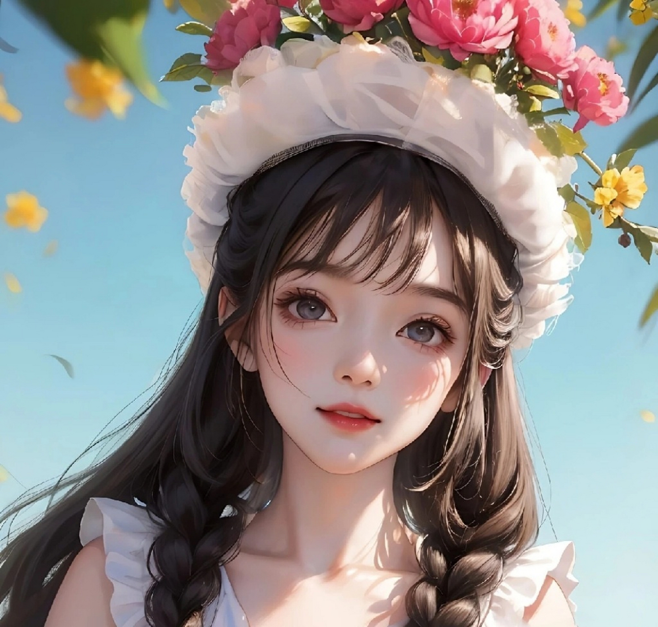 田园风甜美花朵女生高清壁头像,生活需要烟火,也需要静静的美好,不用