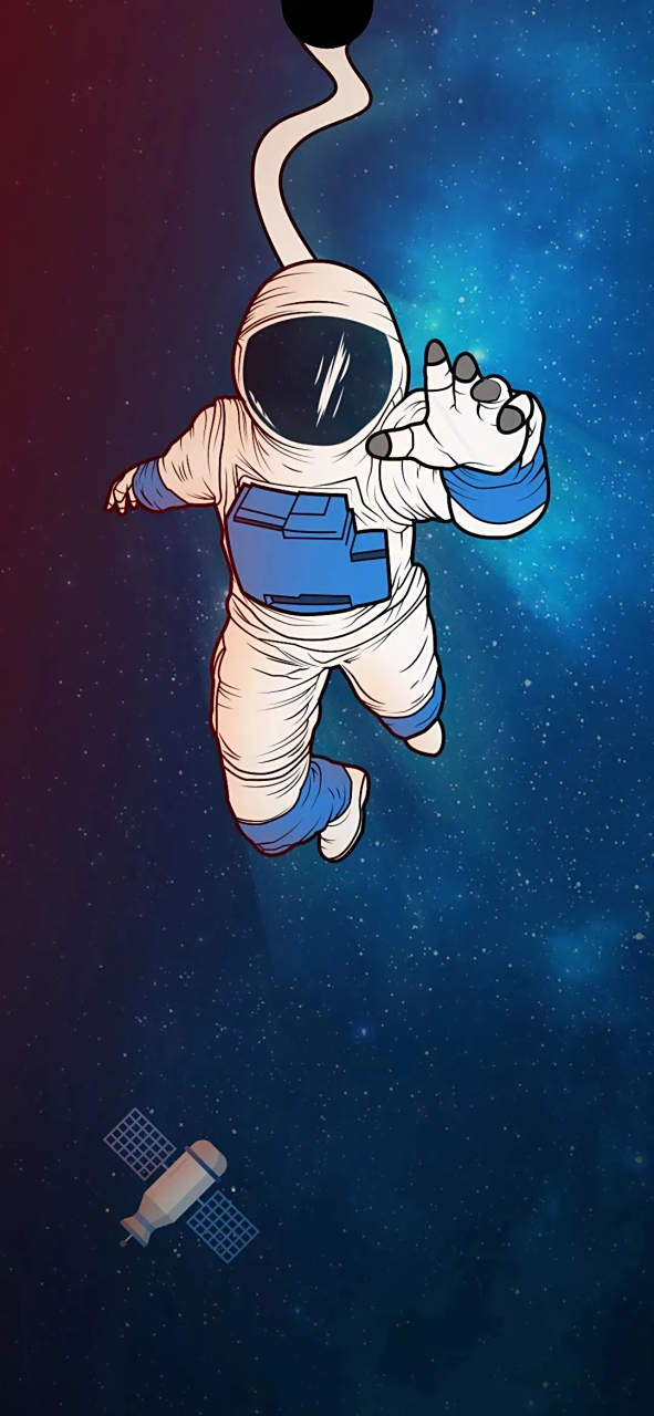 太空小飞人,真的好可爱的#动漫插画#动漫壁纸