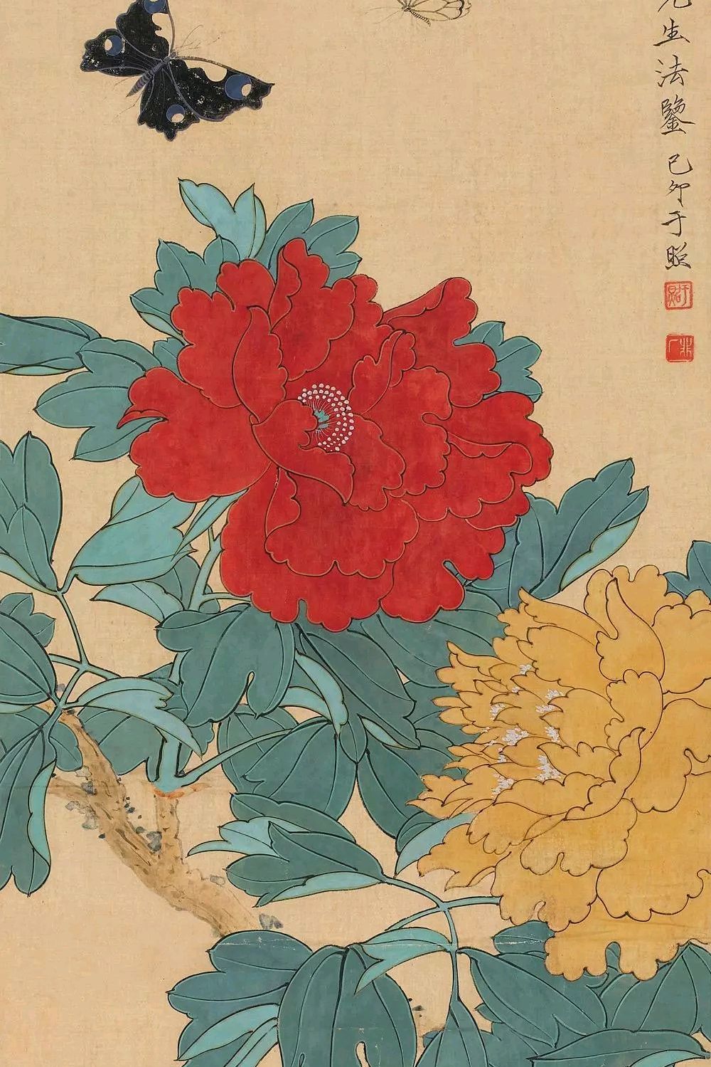 国色天香,于非闇老师牡丹,没几个人能达到他的水平