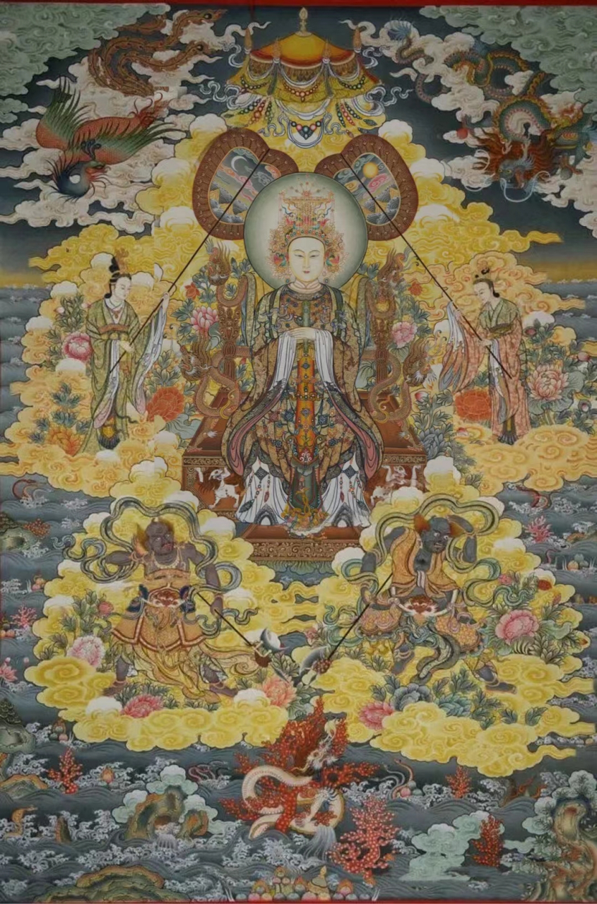 摩利支天为佛教护法菩萨,梵文"摩利支"(marīcī)意为光明.