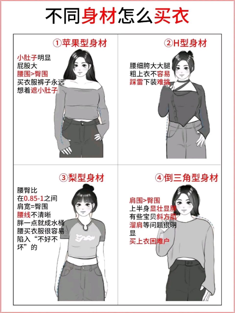 h型身材穿衣法则女生图片