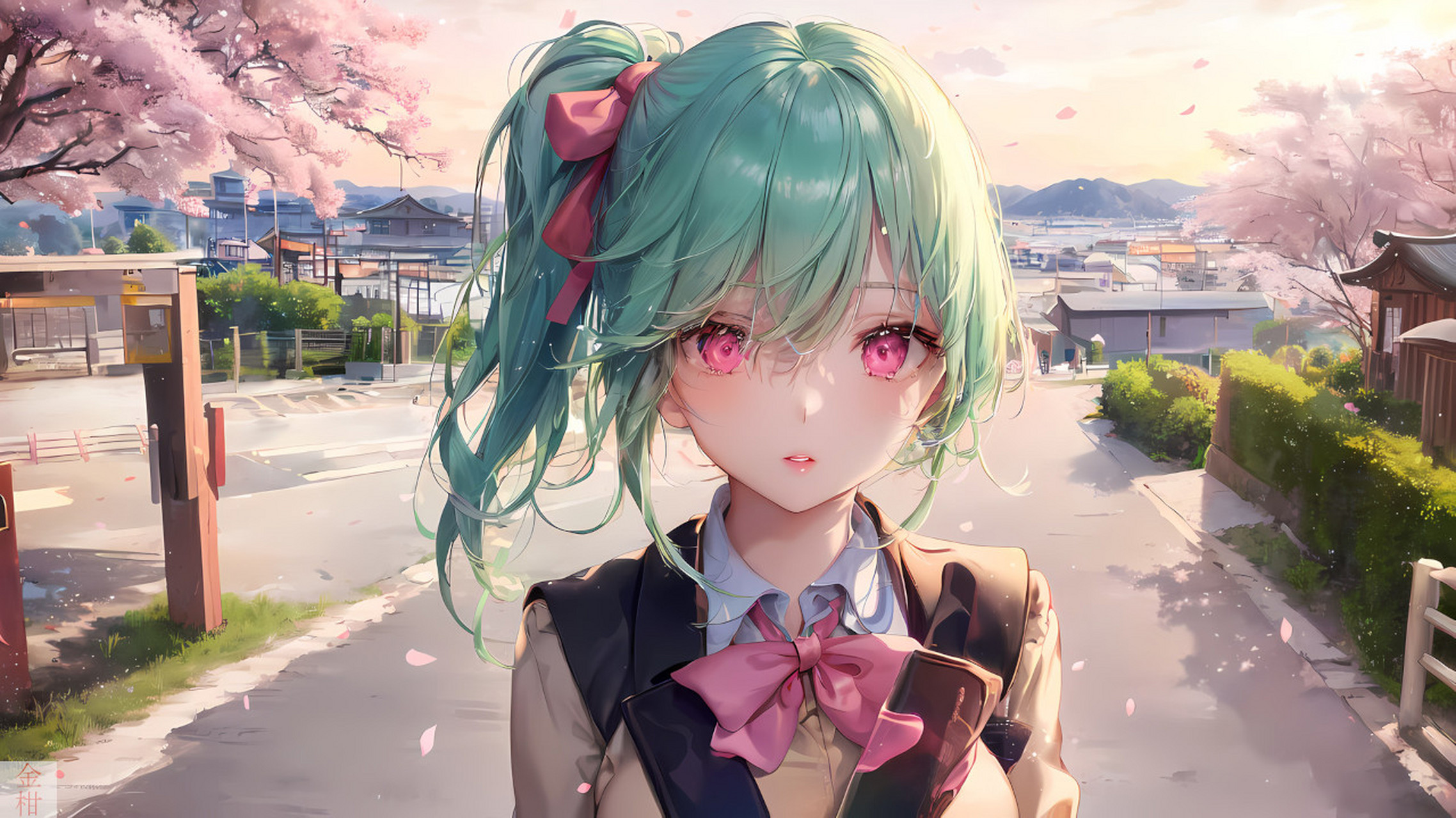 侧马尾的女孩子~ 画师:  金柑@fanbox始めました pixiv id:106044564