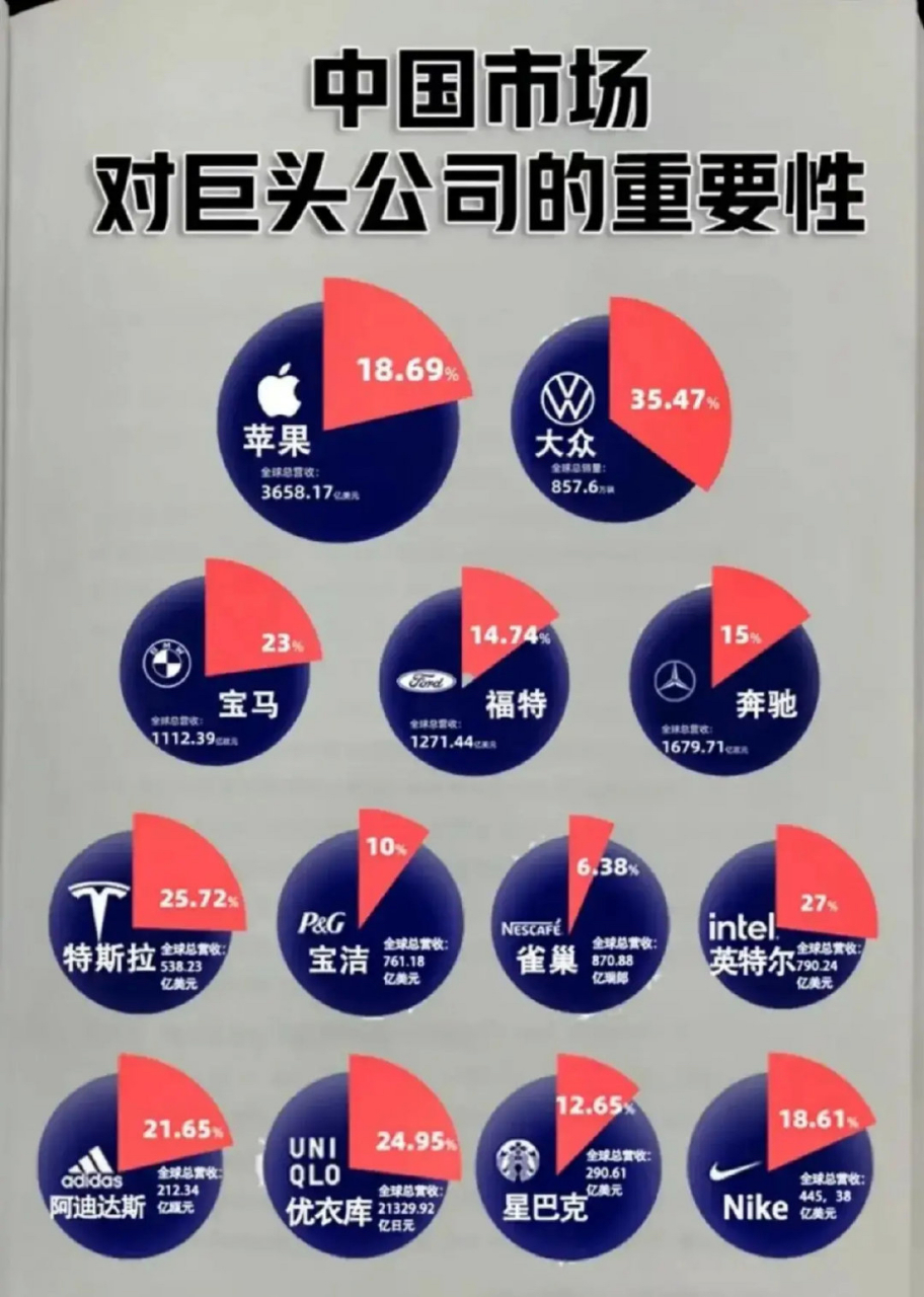 外资离不开中国市场,13大顶级跨国企业的情况 1,苹果公司,18.