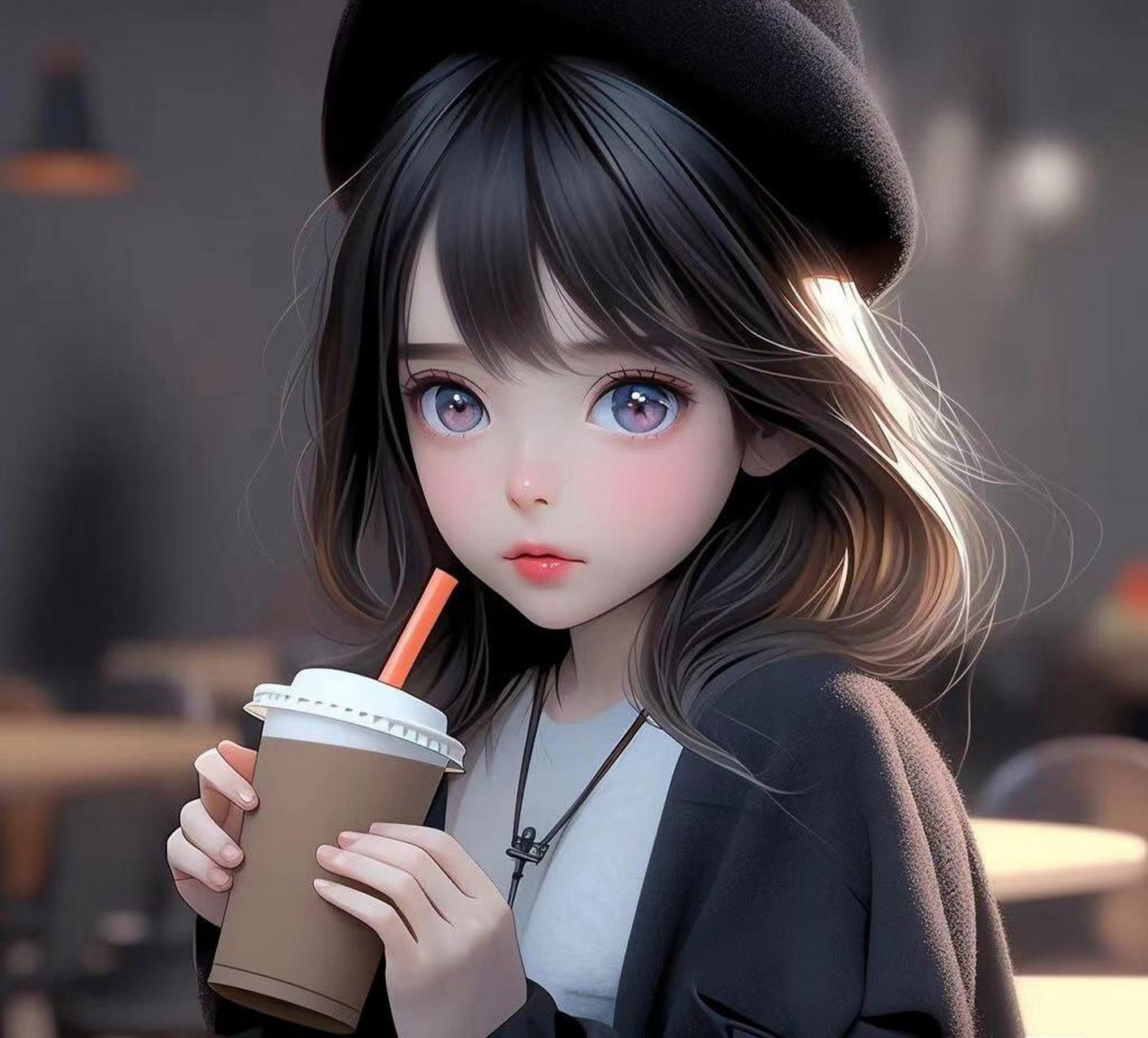 奶茶妹妹时尚潮帽头像. 676767