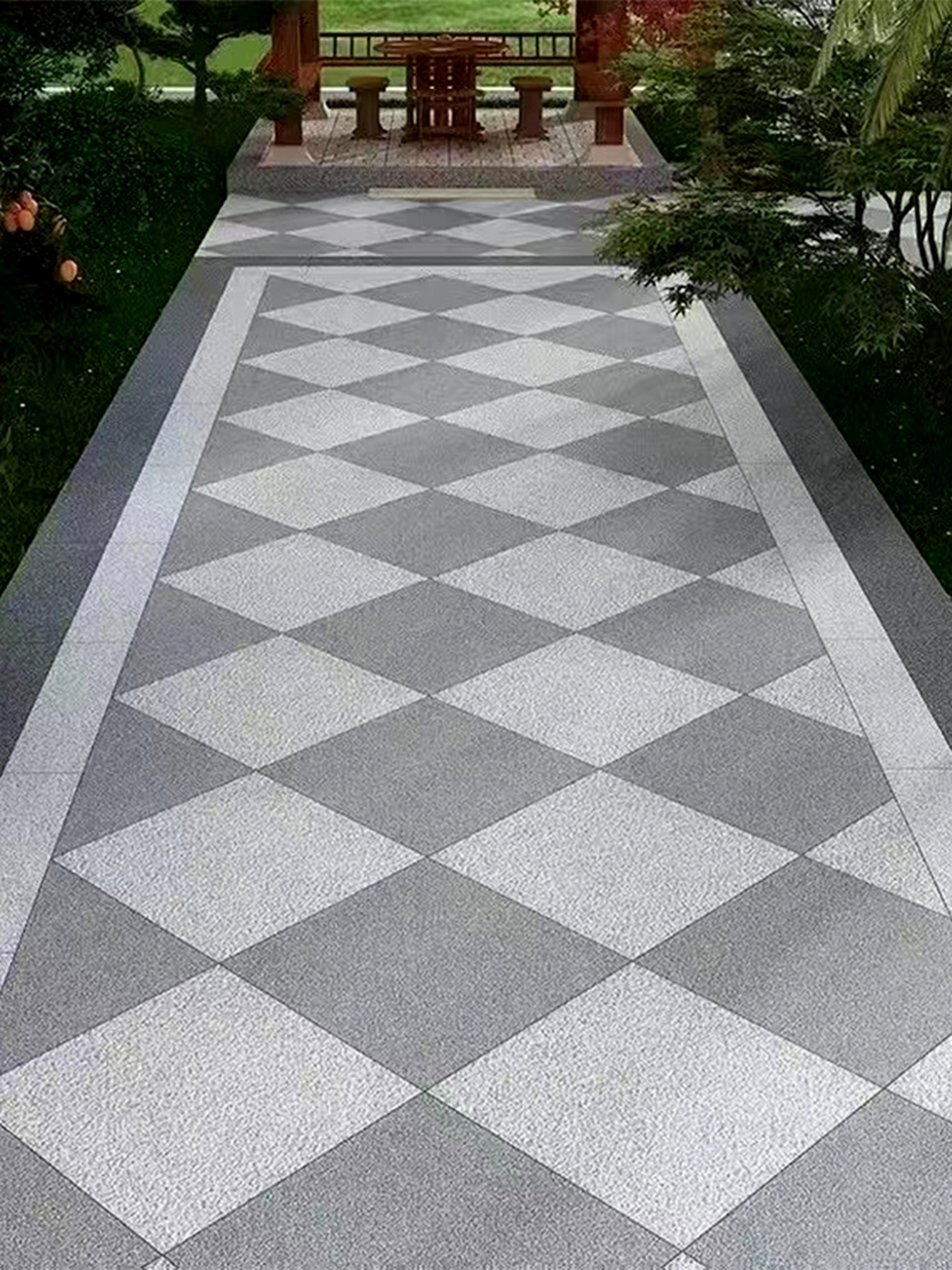 加厚室外庭院地砖 户外院子停车场花园石英砖 防滑地铺石麻石瓷砖