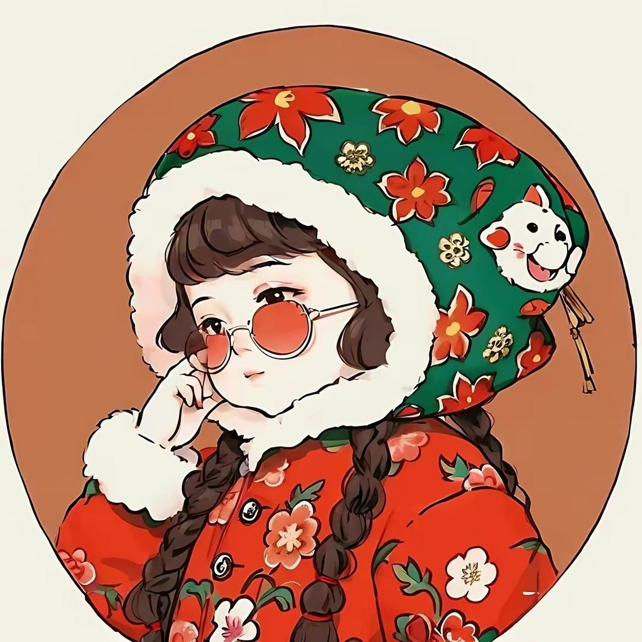 头像分享,穿着厚厚的棉袄的小女孩,好可爱