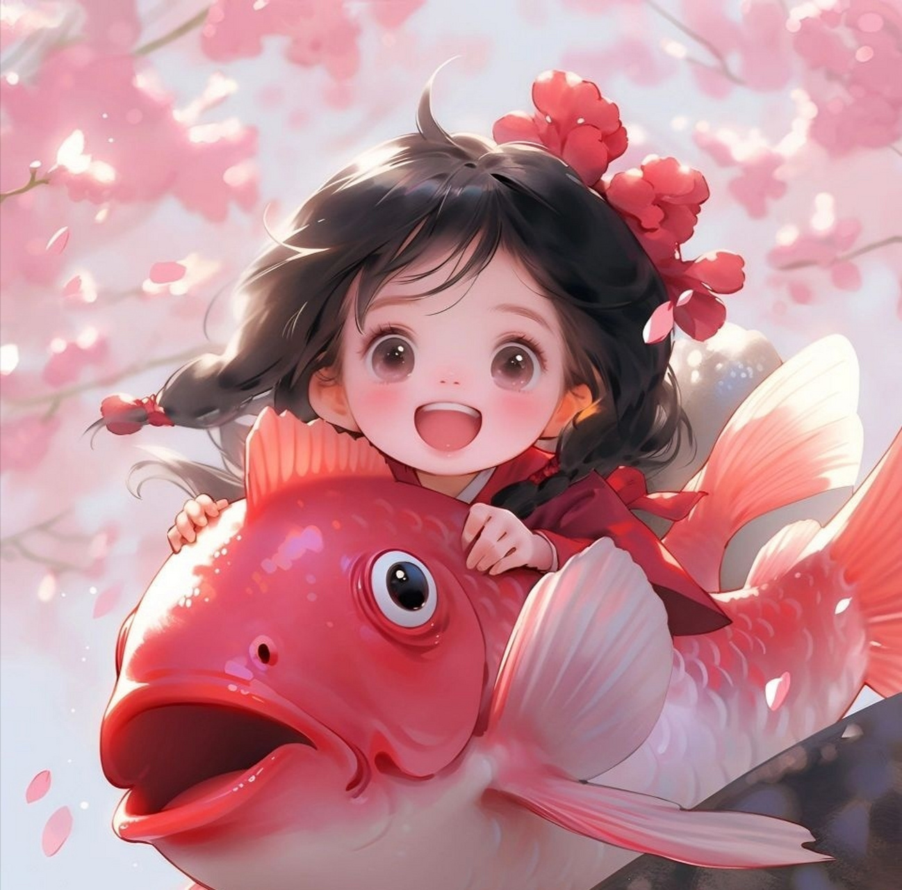 锦鲤附体女生头像 676767