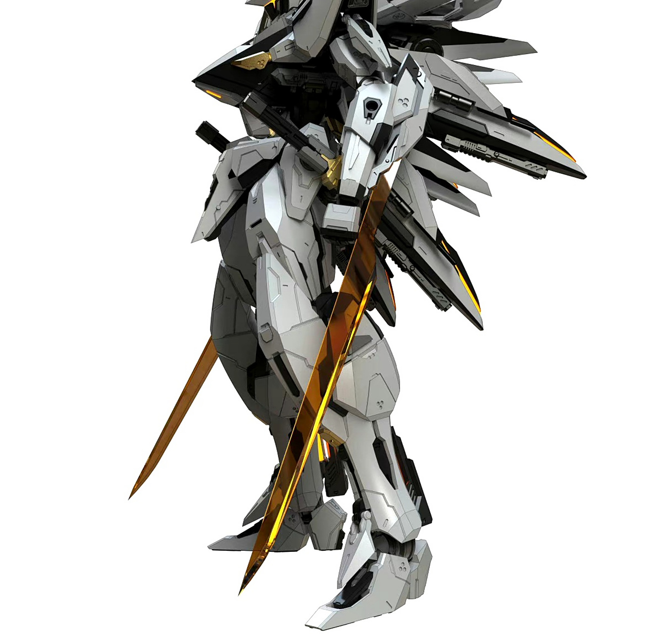 模型欣赏:萝播动漫 人型装甲战纪 白露 空战型机甲.