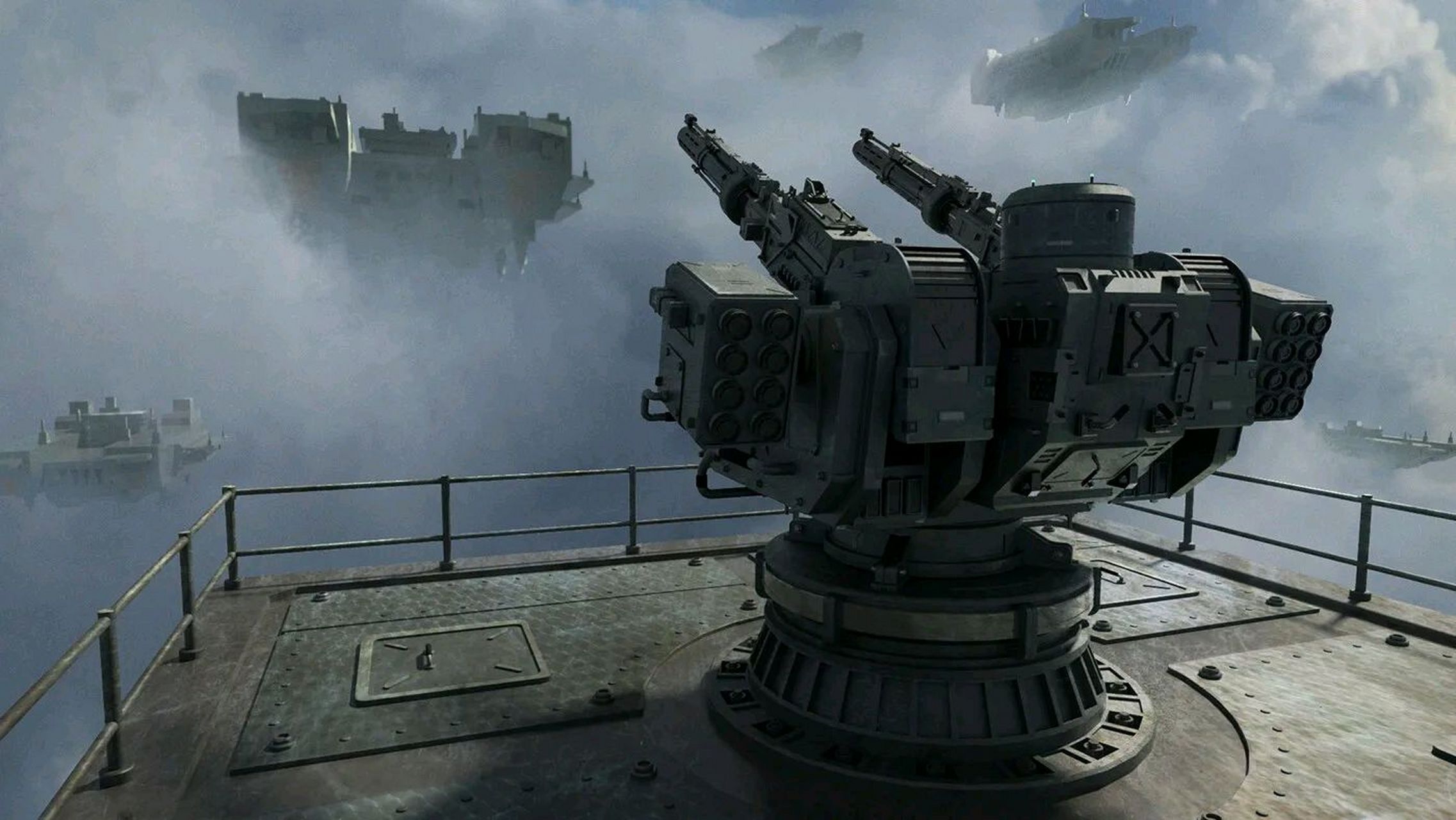 科幻片里面的并联双管防空炮,设定很合理,亲民,没有过于夸张的设计