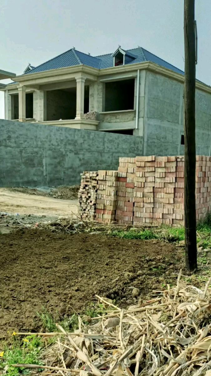 农村自建房乡村漂亮别墅 "平顶起脊别墅挂瓦 "琉璃瓦