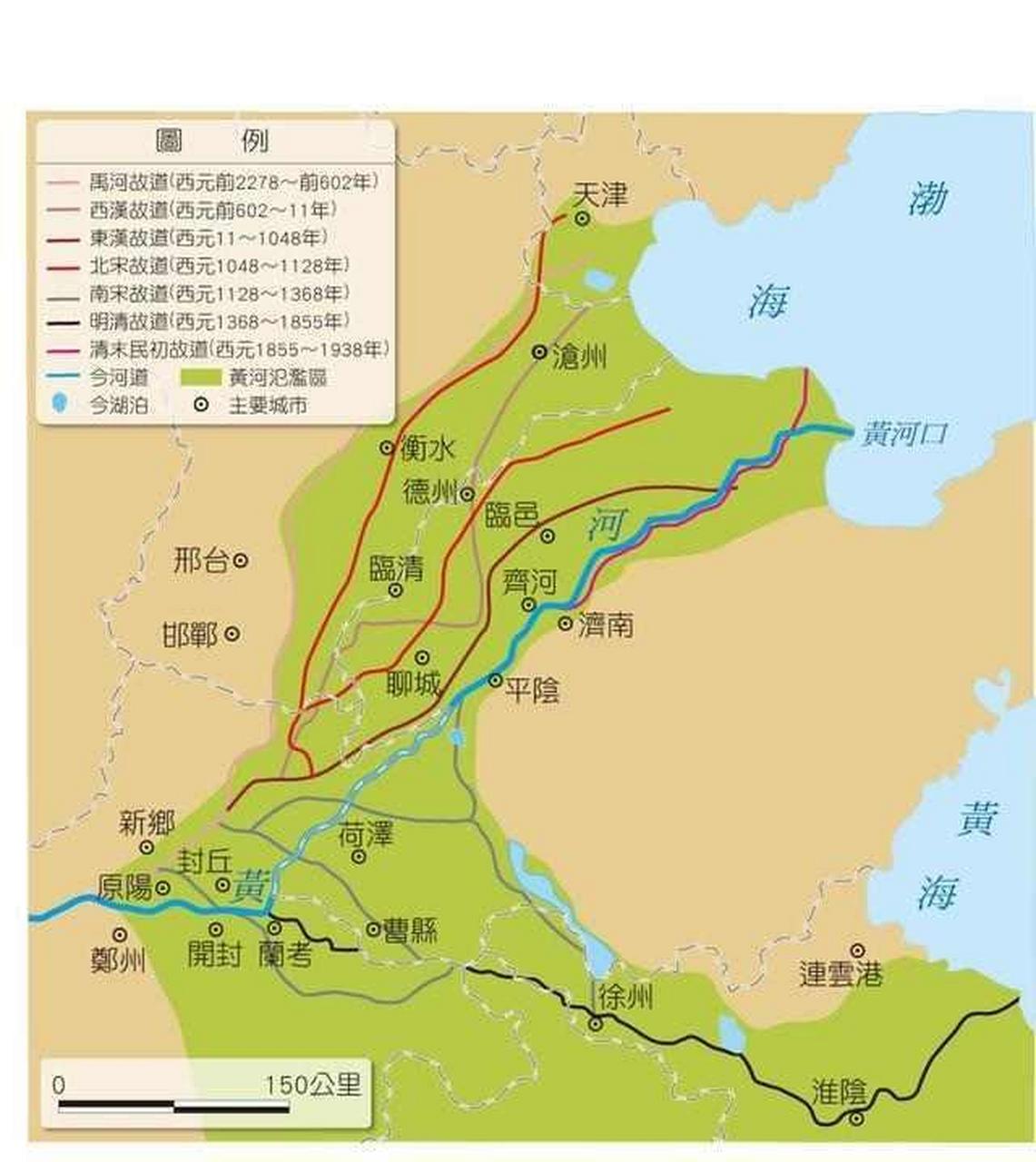 黄河中下游地区地图图片