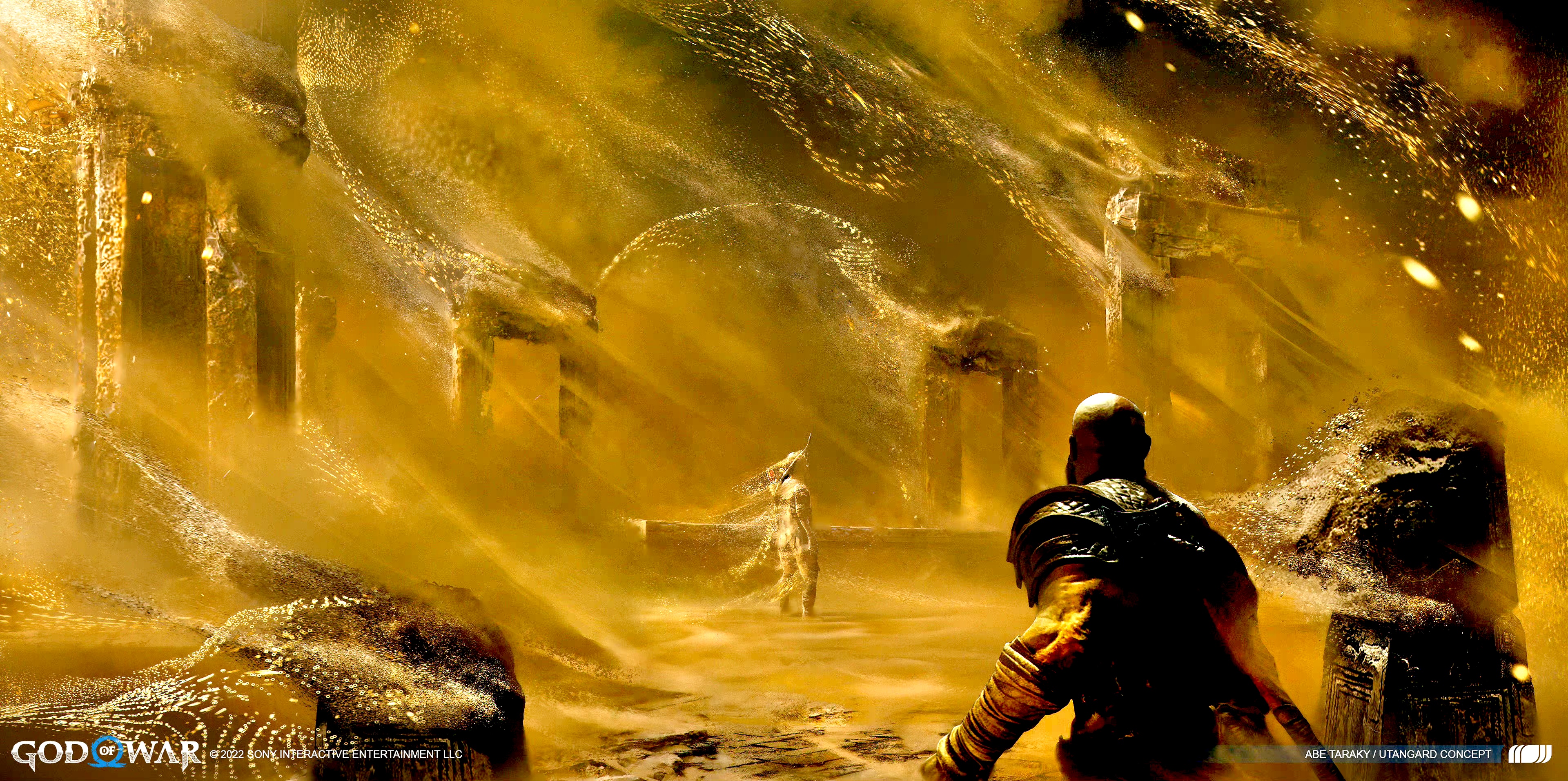 画师abe taraky《战神:诸神黄昏》场景设定欣赏