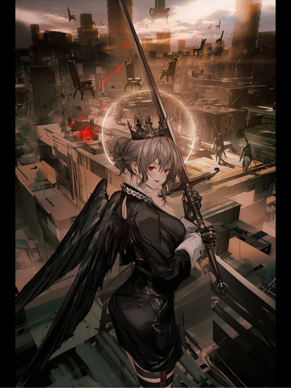 lm7老师插画分享 对这种末世风有感觉#插画# #动漫# #二次元