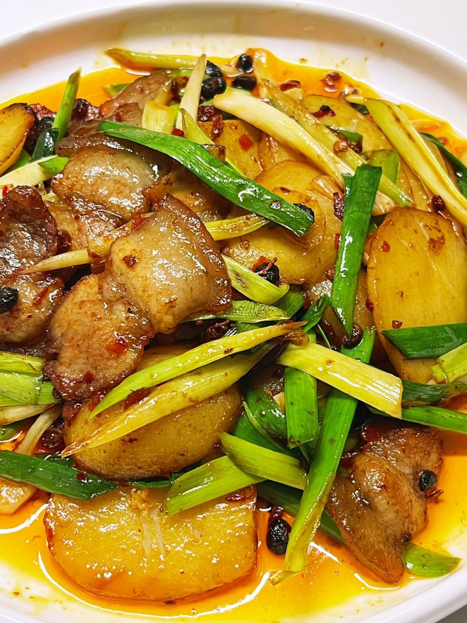 简单快手的家常菜土豆回锅肉,超级下饭!