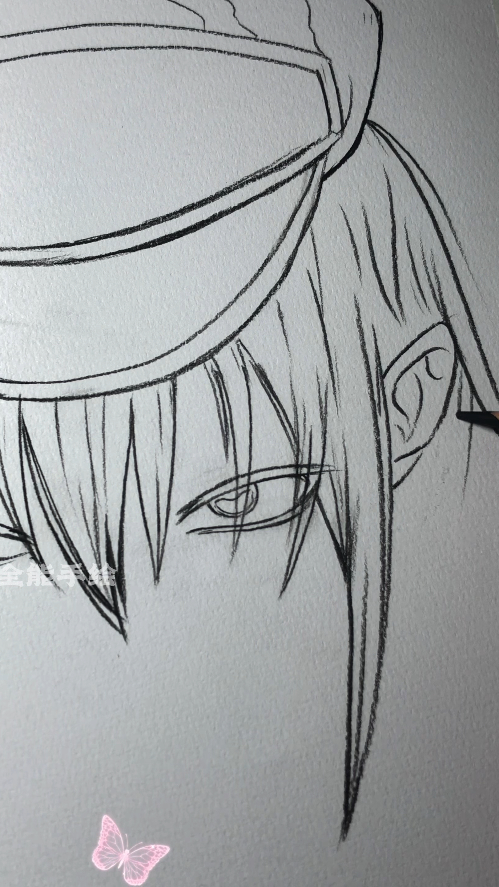 徒手绘画间谍过家家动漫人物尤里过程