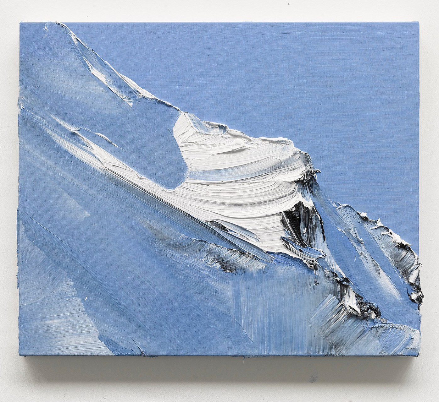 刮刀雪山,寥寥几笔,光感和质感全部出来了!