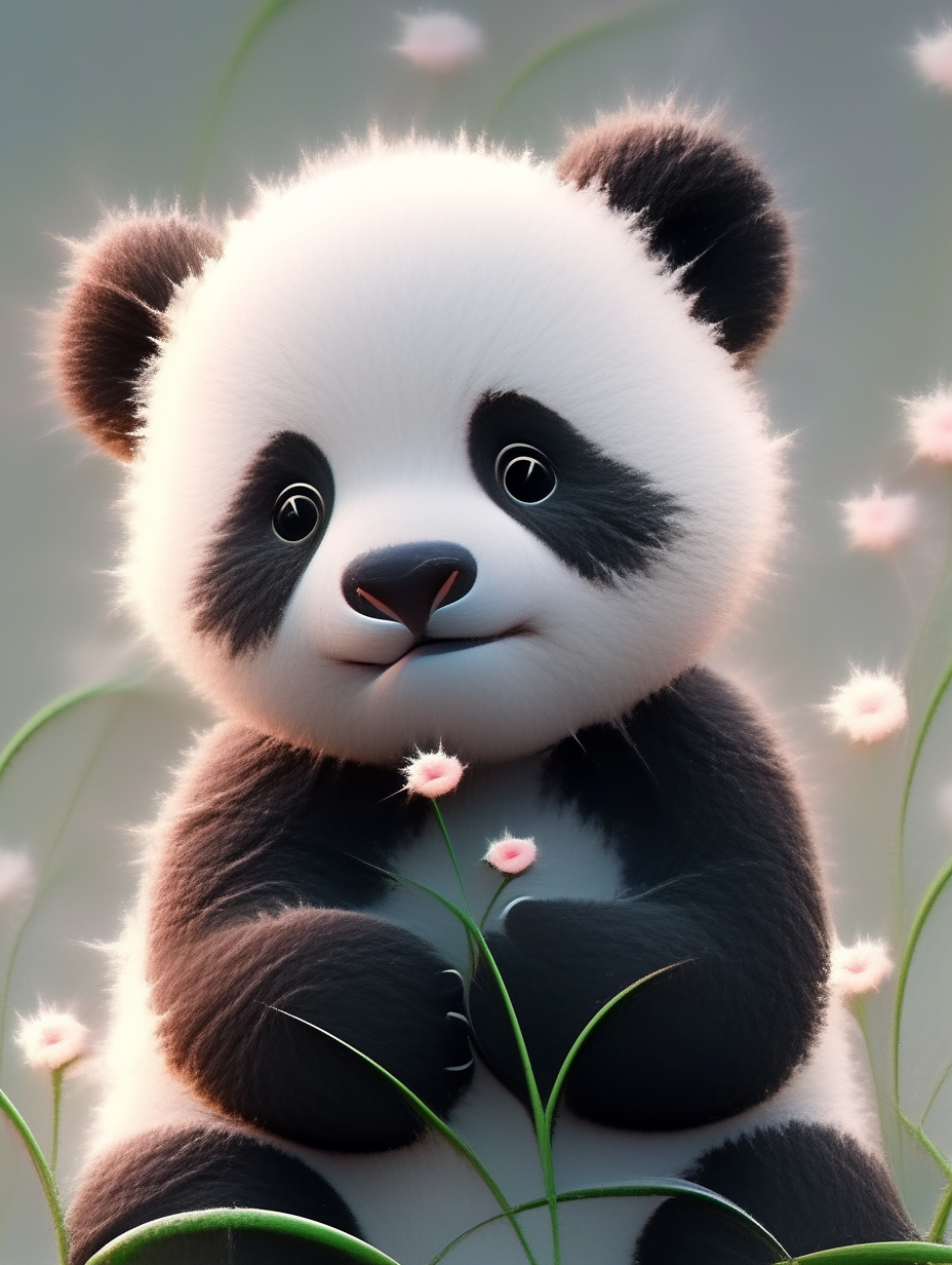 可爱大熊猫幼崽可爱头像壁纸背景图