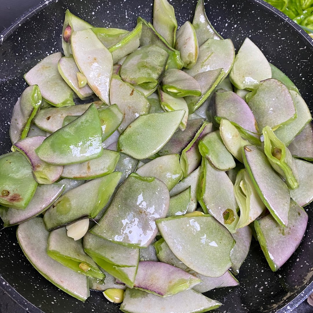 家常菜系列之素炒扁豆,农家下饭菜