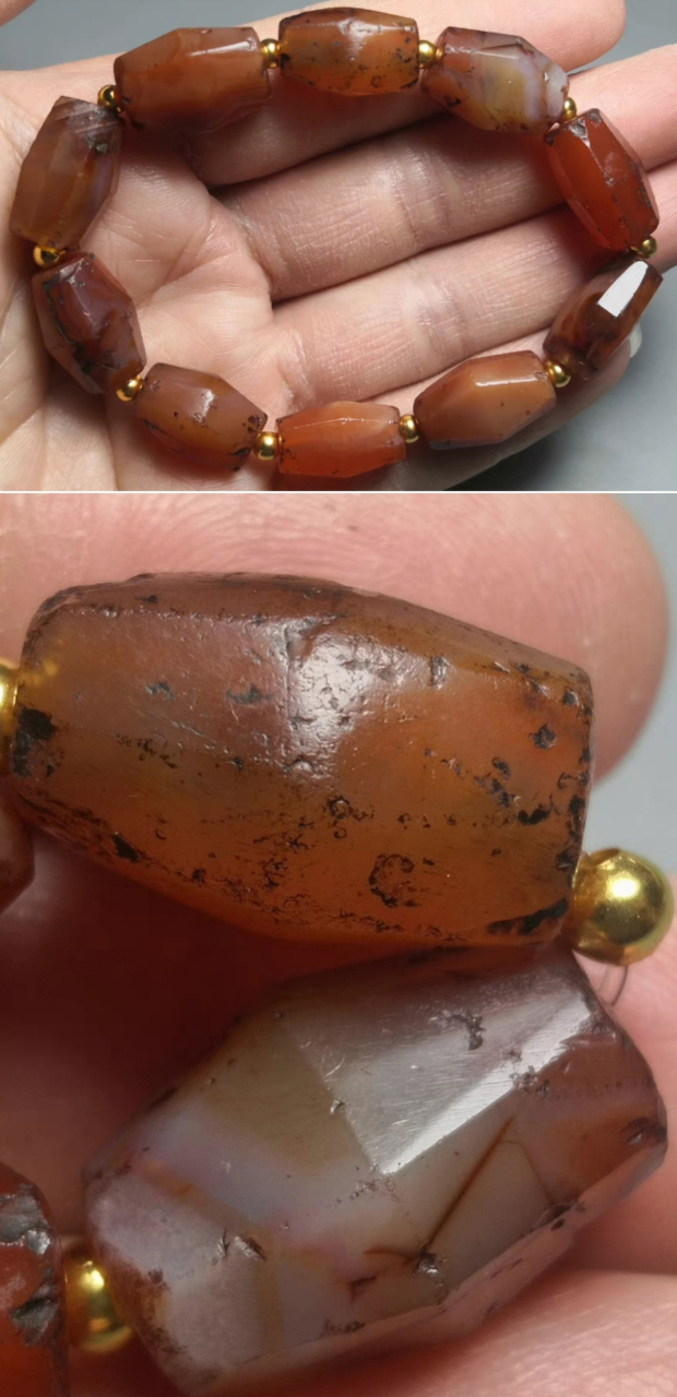 暴老 辽金八棱老玛瑙管珠手串 特惠  保真包老假一罚十支持任何机构