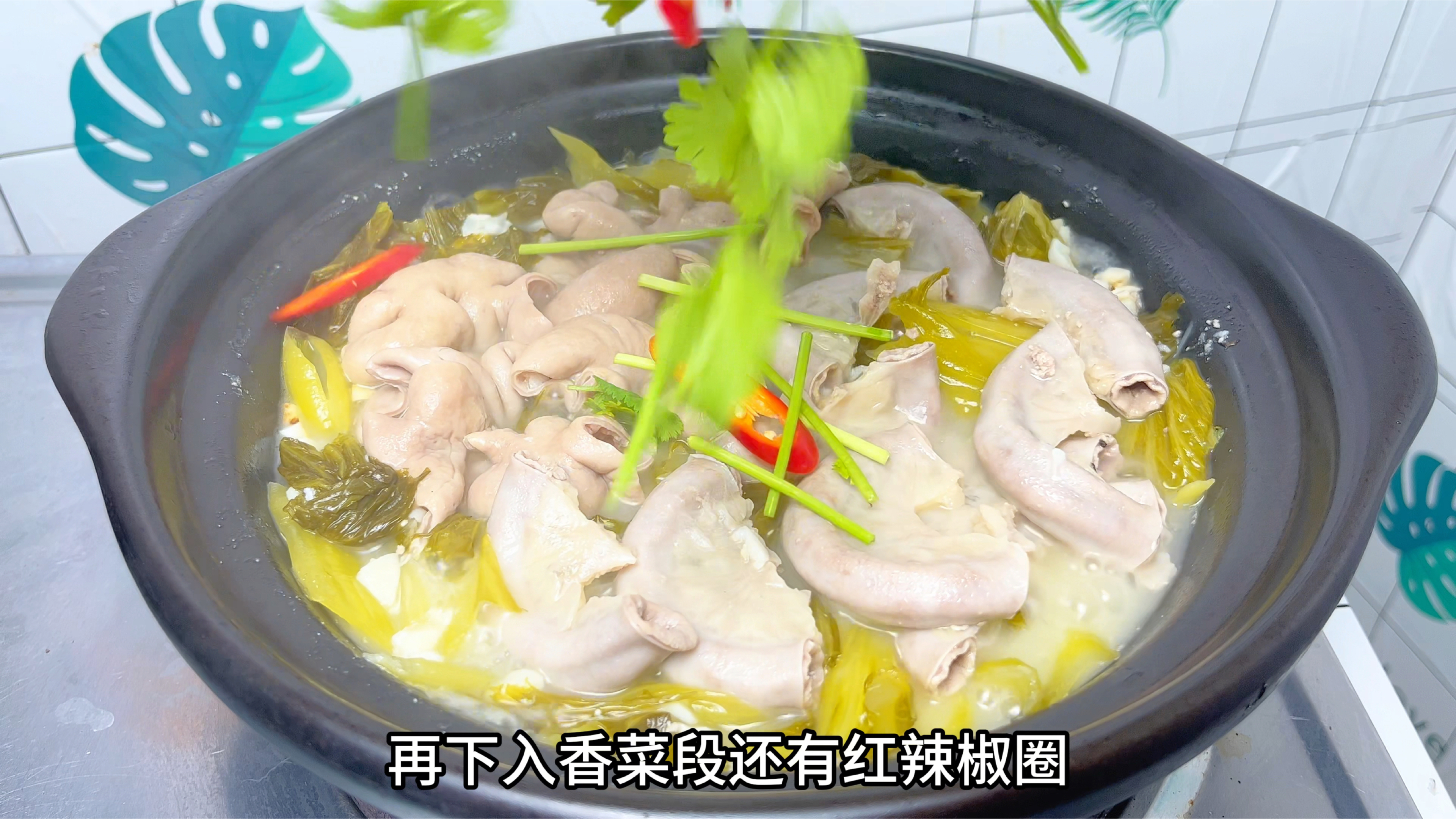 大肠爱好者看过来,懒人做法酸菜猪肠煲,好吃不油腻