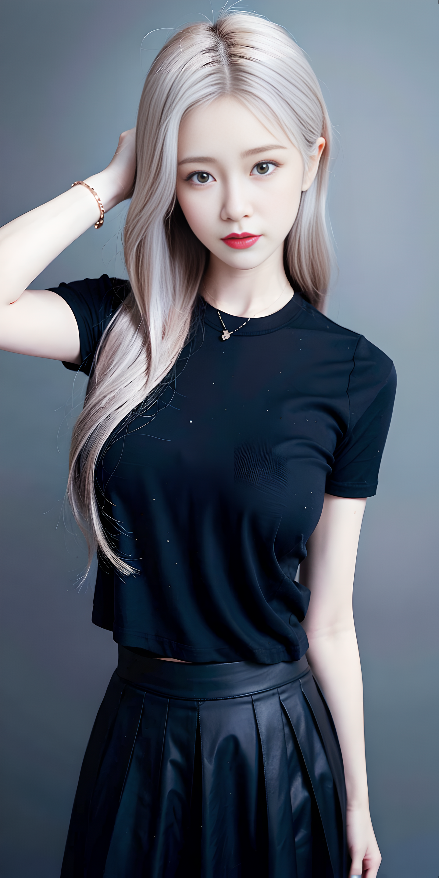 黑衣美人:描绘纯净神秘的女性之美