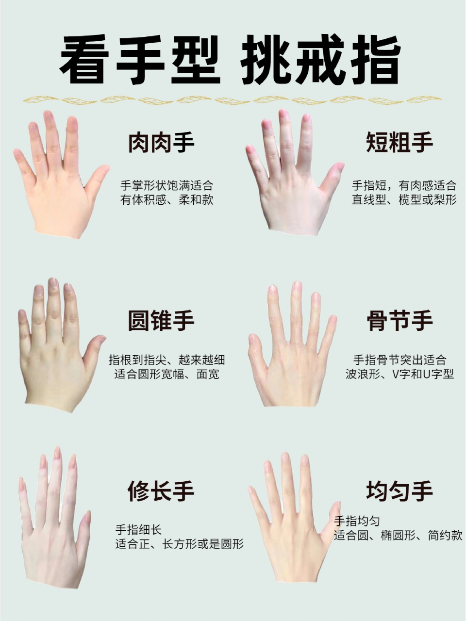 不同手型该如何挑选戒指?