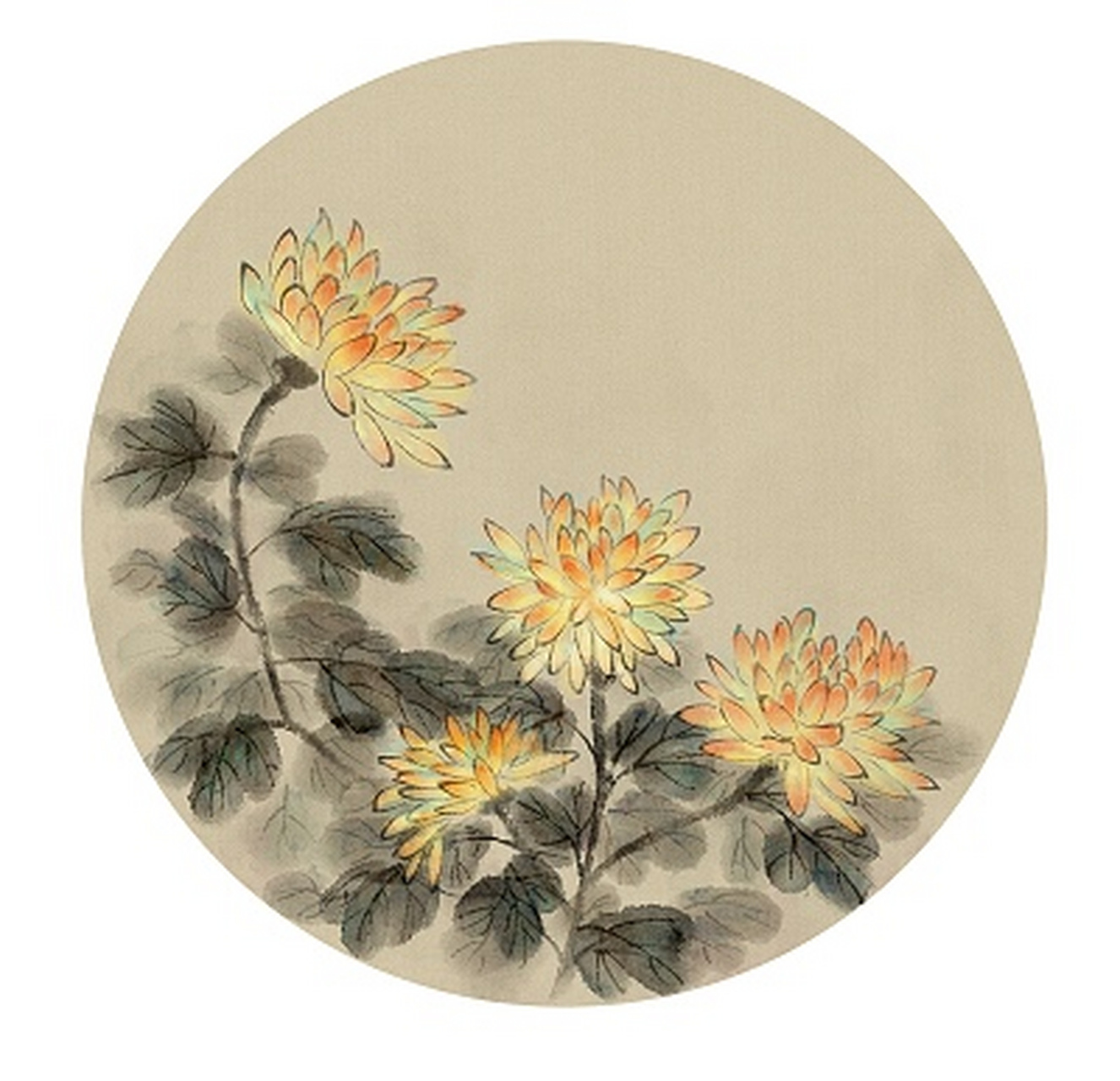 中国画山水画花鸟画欣赏与练习素材分享