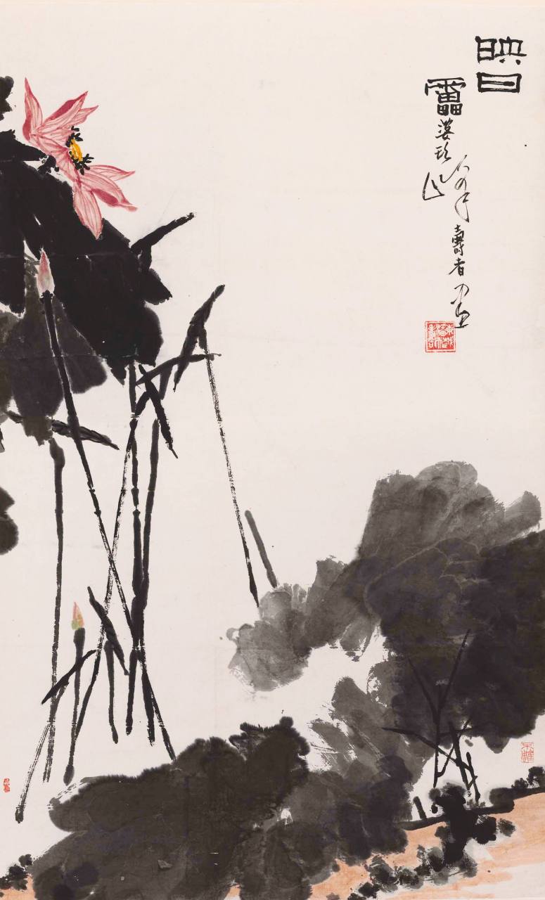 中国花鸟画中的名花卉——莲花【二十五】现代/潘天寿