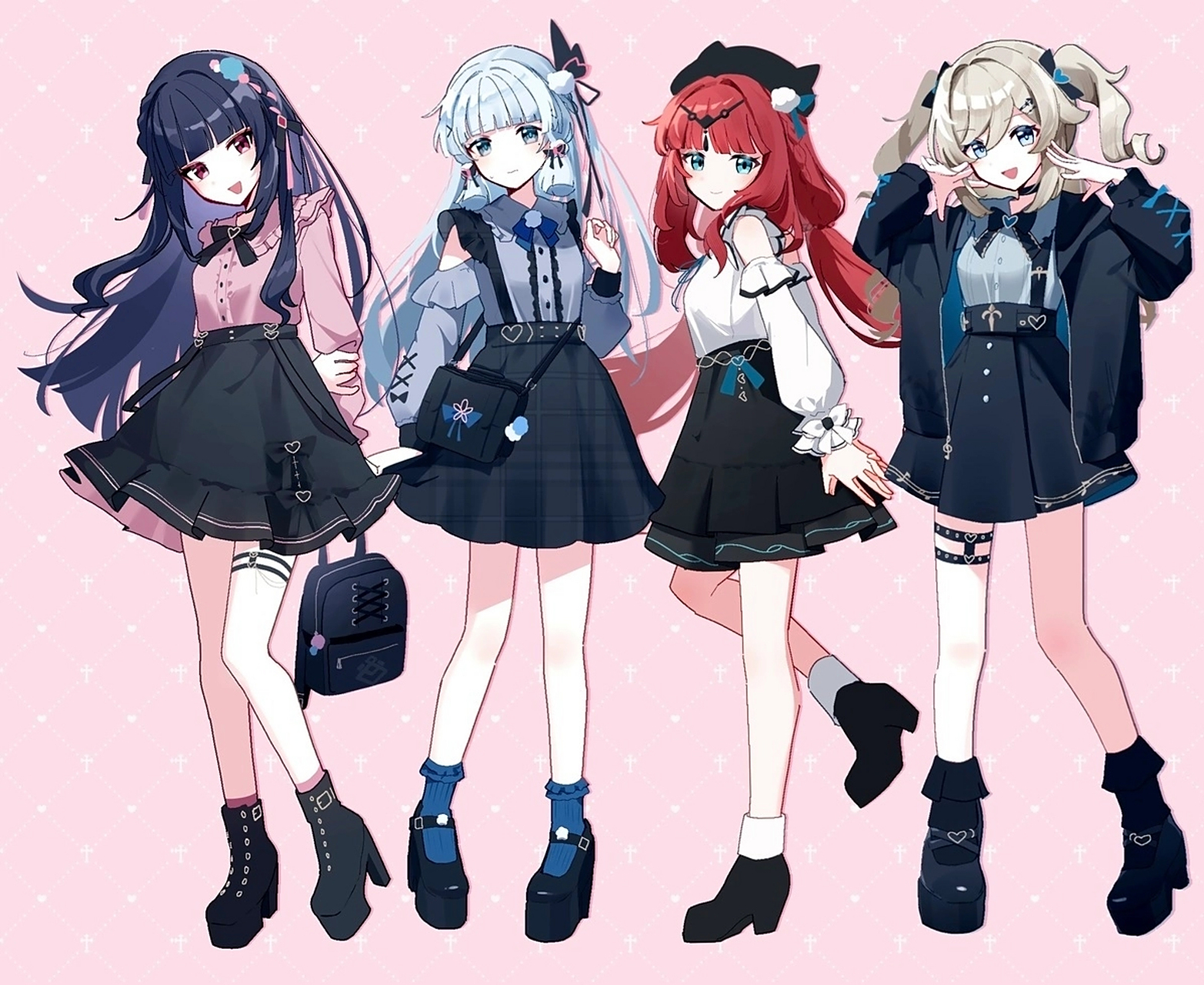 提瓦特女团[期待][期待][亲吻][亲吻]#原神# #二次元