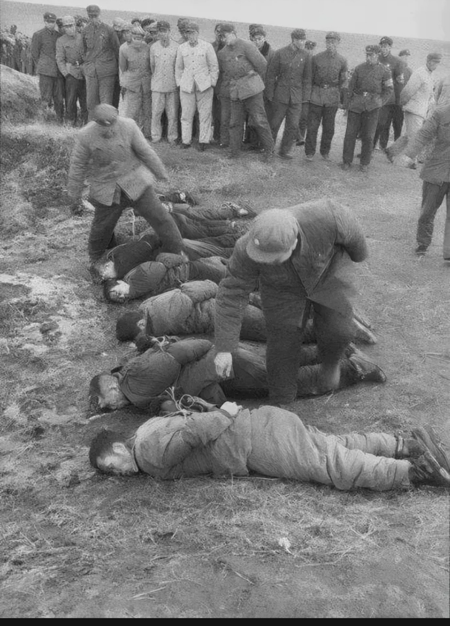 这是60年代哈尔滨,死刑犯公开处决的现场,照片中的他们已经失去了生命