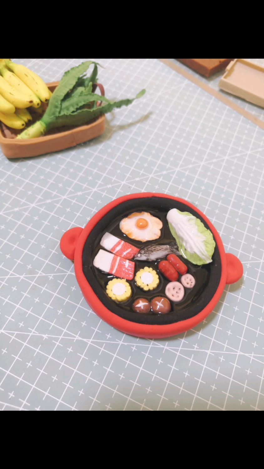 粘土烤肉黏土烤肉手工彩泥微缩食玩-度小视