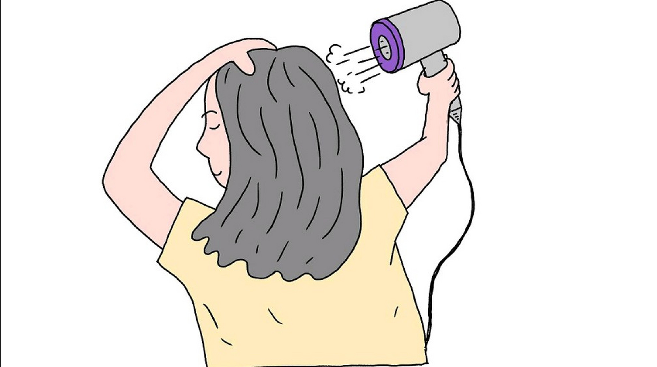 电吹风吹干②影响头皮健康  使用电吹风除了会对头发的发质造成损伤