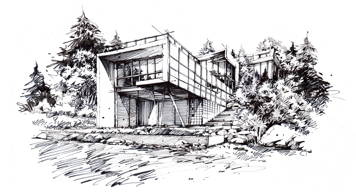 建筑速写——临摹线稿分享