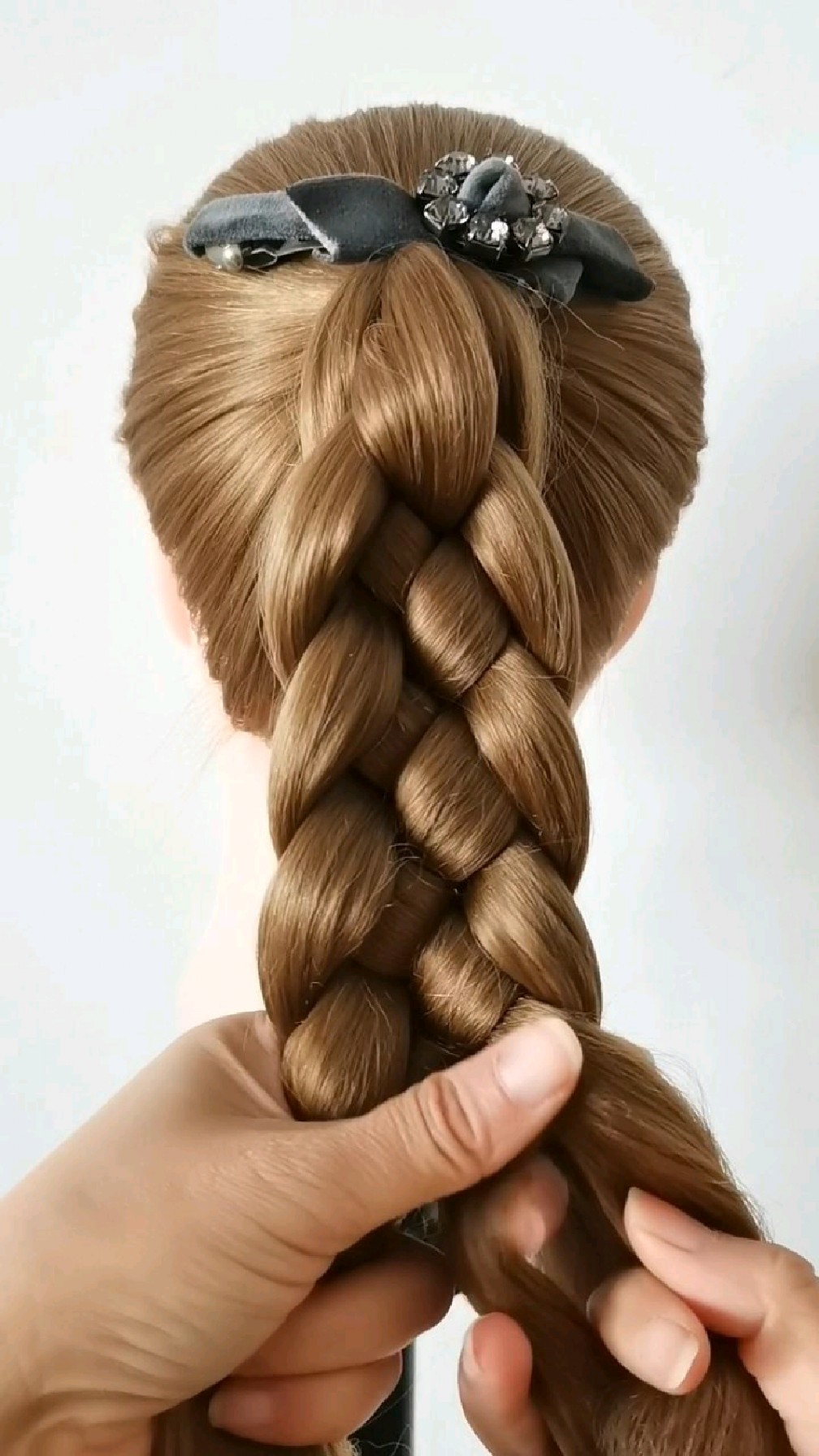 高马尾五股辫一步一步教,简单易学