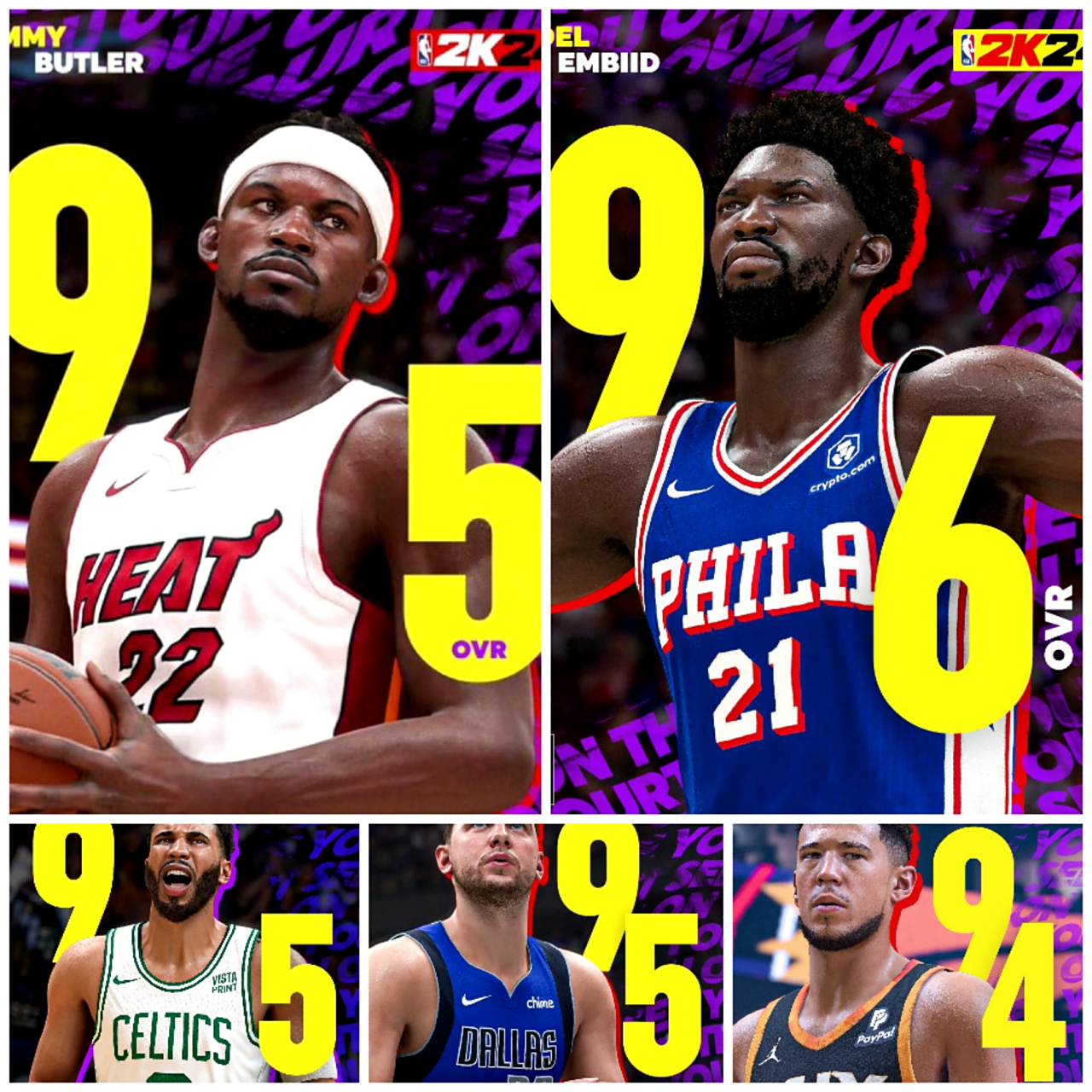 nba2k24公布部分球员游戏能力值: 98分:约基奇 96分:詹姆斯,库里