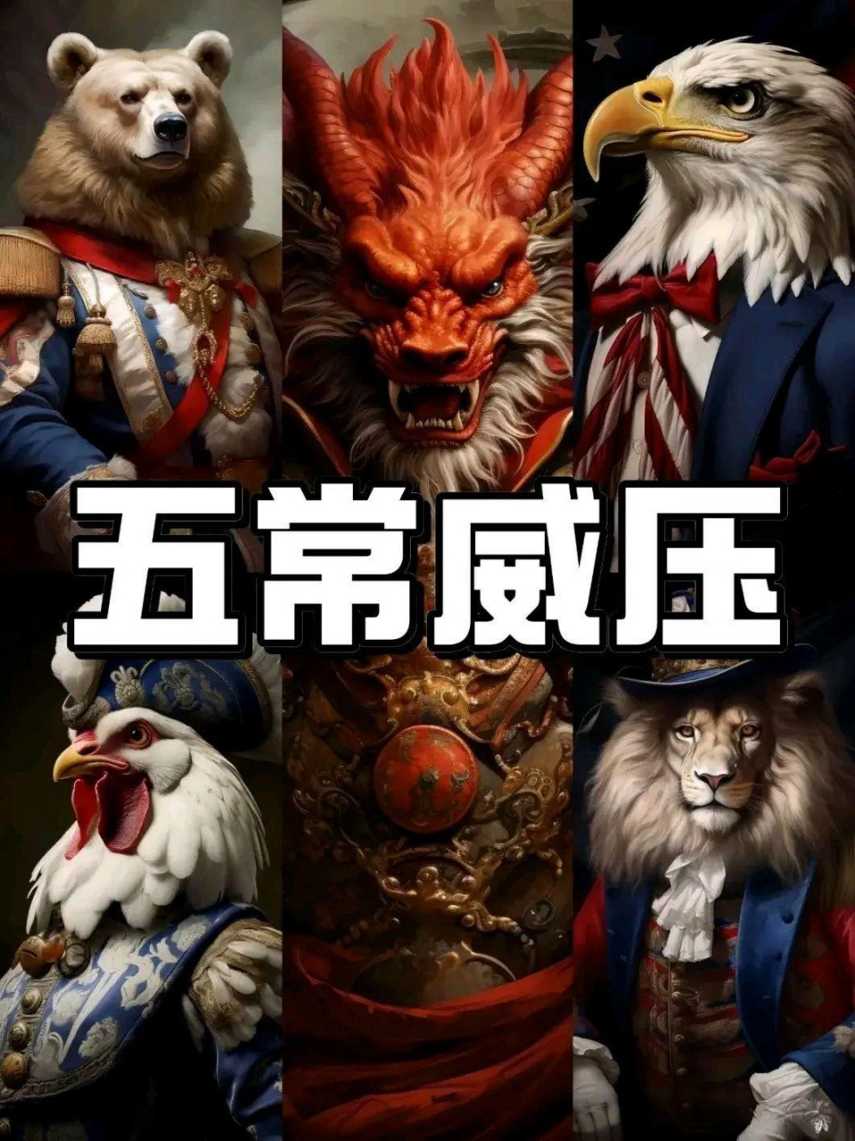 五常威压,中国以龙代表霸气出场,英法以服饰华丽夺人眼球,俄罗斯不出