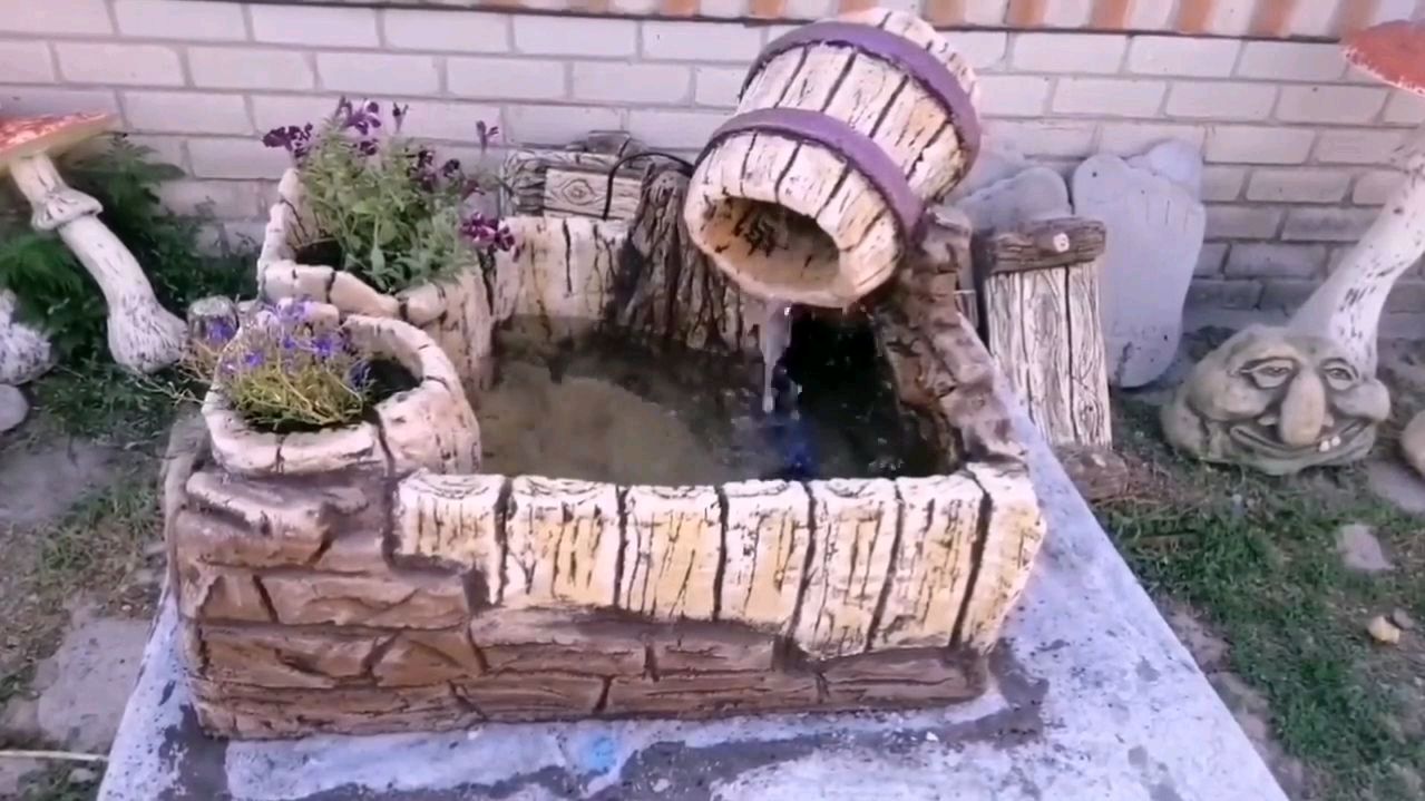 手把手教您如何用旧菜筐、水泥手工制作创意盆景