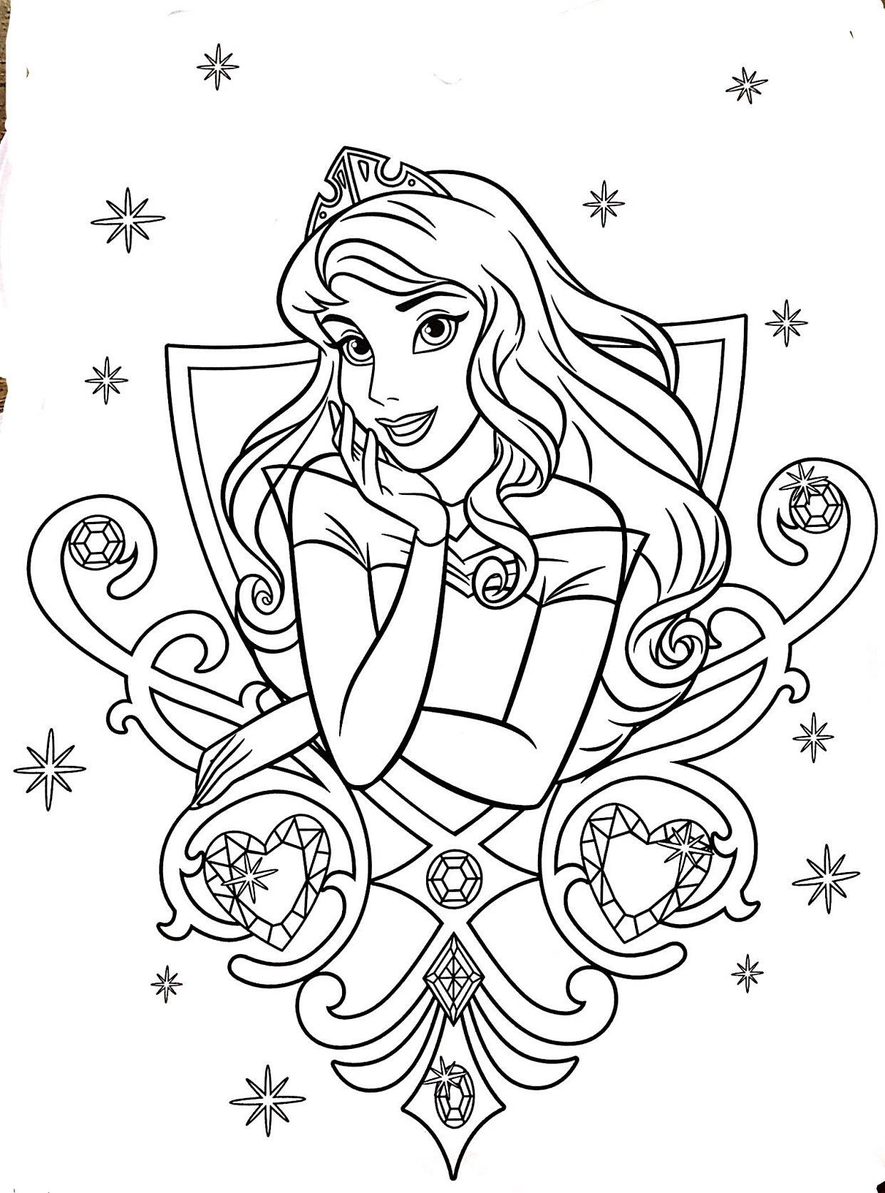 迪士尼公主线稿