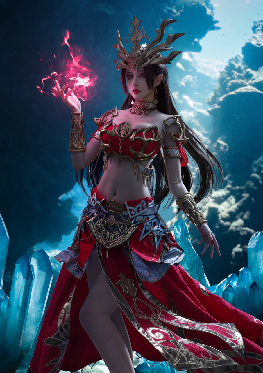 美杜莎女王cos  喜欢人腿还是蛇尾?#cos