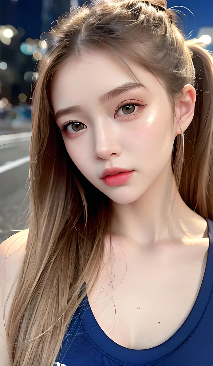 清秀瓜子脸,卡姿兰大眼,红润的嘴唇,你是真的美.#美女# #ai绘画