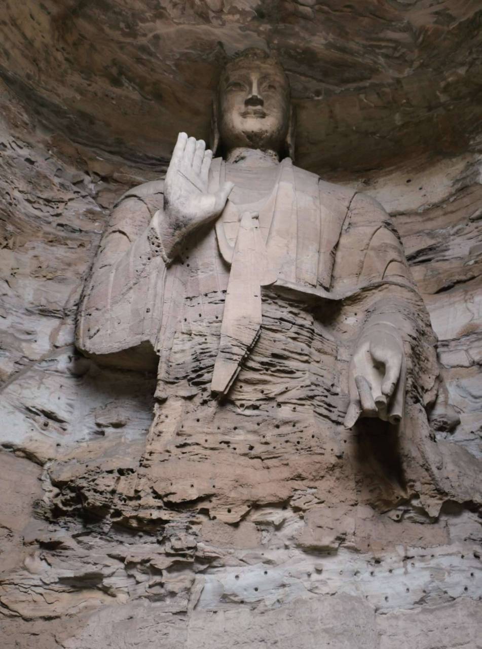 山西大同云冈石窟第16窟主佛(北魏,6世纪初期)#传统文化