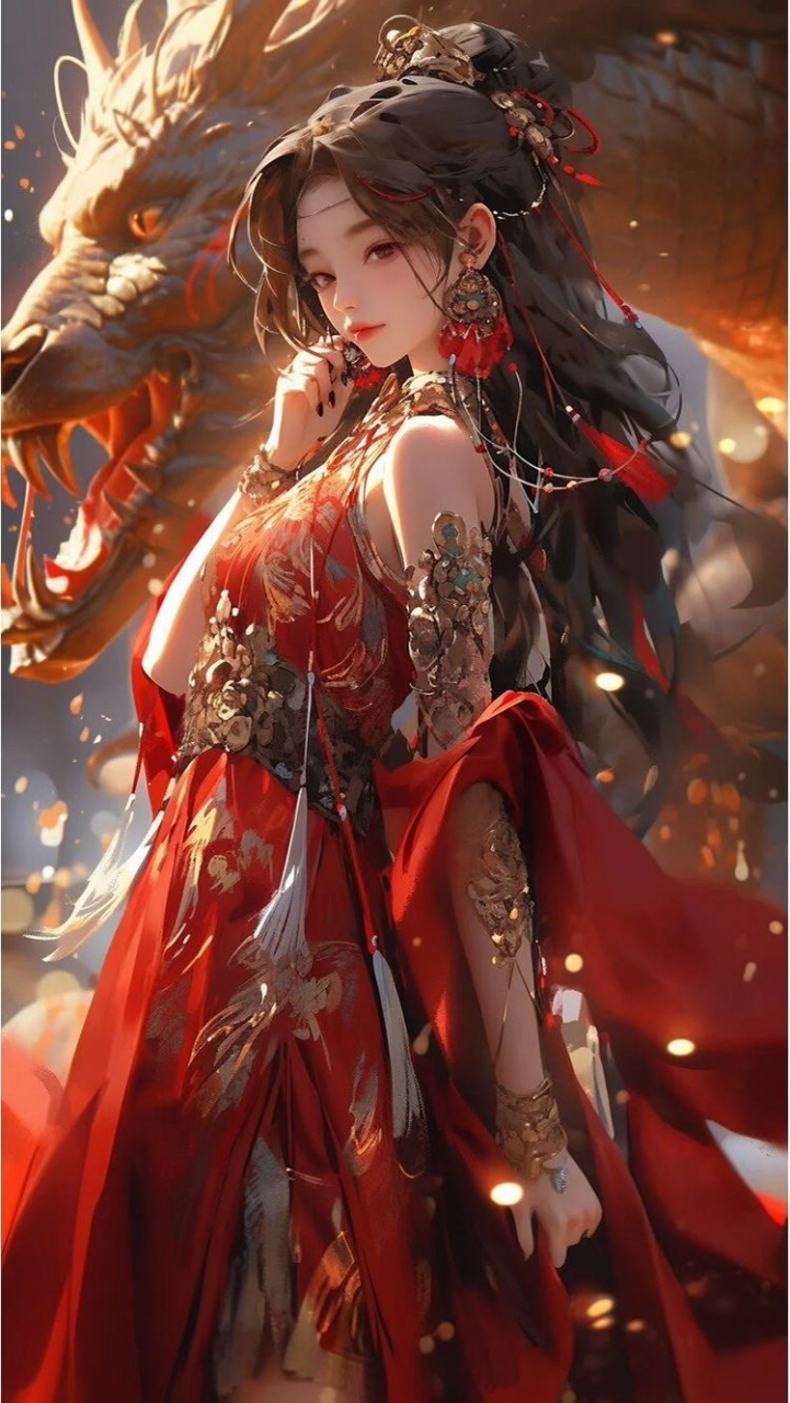 动漫# #二次元# #动漫壁纸#  龙与少女[没眼看]