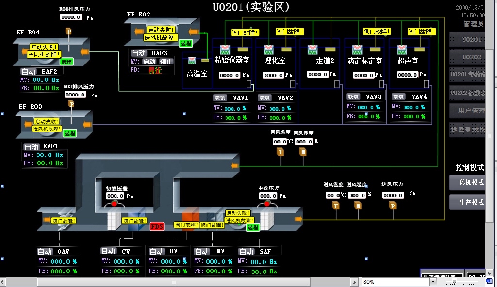 制药车间bms控制系统程序画面案例 采用西门子触摸屏组态画面