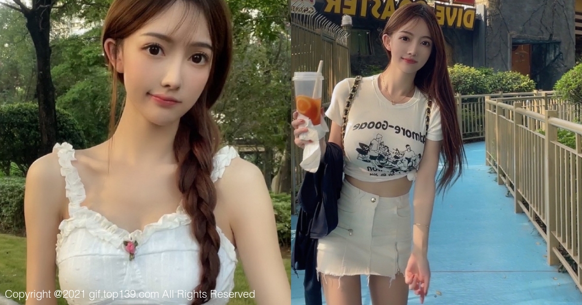 甜美可爱的萌妹「包包 」晒出迷人小蛮腰
