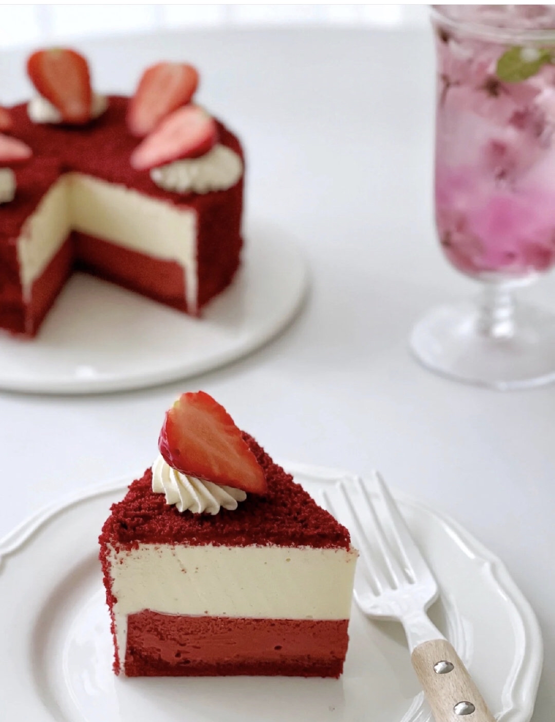红丝绒双层芝士蛋糕