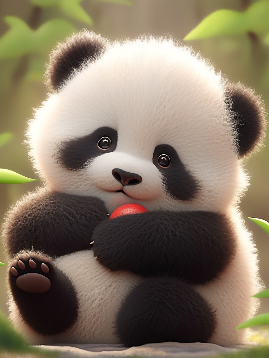 大熊猫幼崽可爱头像壁纸背景图